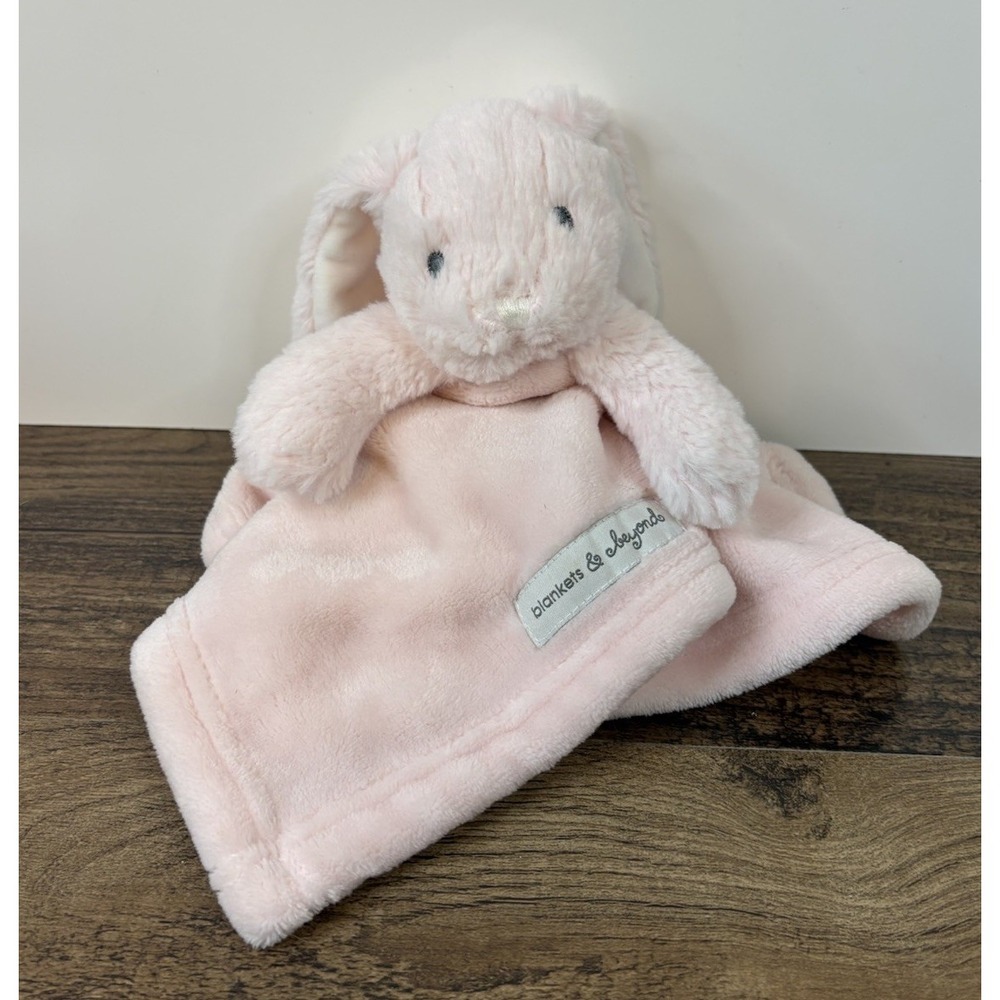 Blankets & And Beyond Pink Bunny 14" Lovey Plush Soft Toy Baby Security